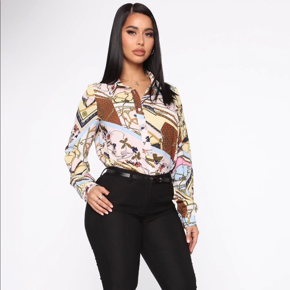 FashionNova yellow/pink/blue combo chains